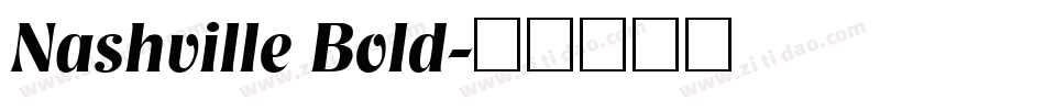 Nashville Bold字体转换